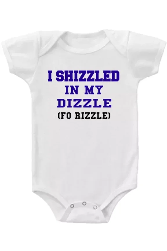 Baby Bodysuit BELLA CANVAS I Shizzled In My Dizzle Onesie Funny Baby Shower Gift Infant