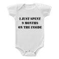 thumbnail image 1 of Baby Bodysuit BELLA CANVAS I Spent 9 Months Inside Onesie Funny Baby Shower Gift Infant, 1 of 3