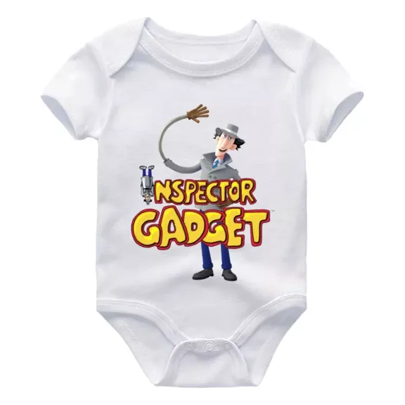 Baby Bodysuit BELLA CANVAS Inspector Gadget Kids One Piece Bodysuit Cartoon Funny Baby Shower Gag Gift Idea
