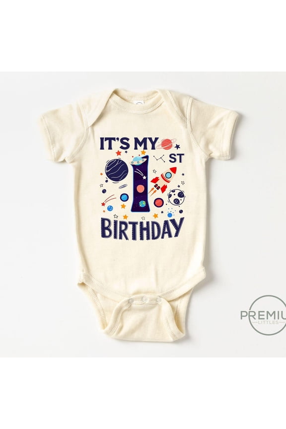 Baby Bodysuit BELLA CANVAS It'S My 1St Birthday Space Theme Onesie