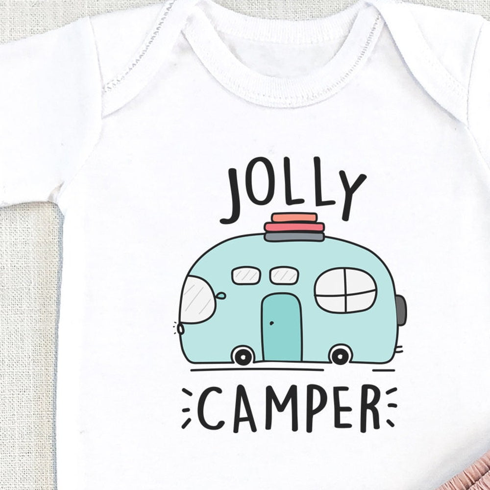 Happy Camper Terry Short Sleeve Bodysuit
