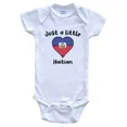 thumbnail image 1 of Baby Bodysuit BELLA CANVAS Just A Little Haitian Cute Haiti Flag Heart Baby Bodysuit, 1 of 3