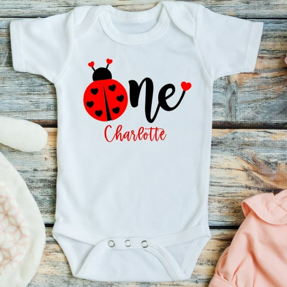 Baby Bodysuit BELLA CANVAS Lady Bug Birthday Shirt Or Bodysuit, Ladybug Birthday Party, 1St Birthday Girl Theme, Baby Girl First Birthday Outfit, Ladybug Party