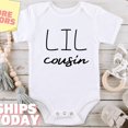 thumbnail image 1 of Baby Bodysuit BELLA CANVAS Lil Cousin Big Cousin Baby Onesie Middle Cousin Cute Little Cousin Baby Shirt Cute Baby Shower Gift Pregnancy Announcement Kids Tshirt, 1 of 3