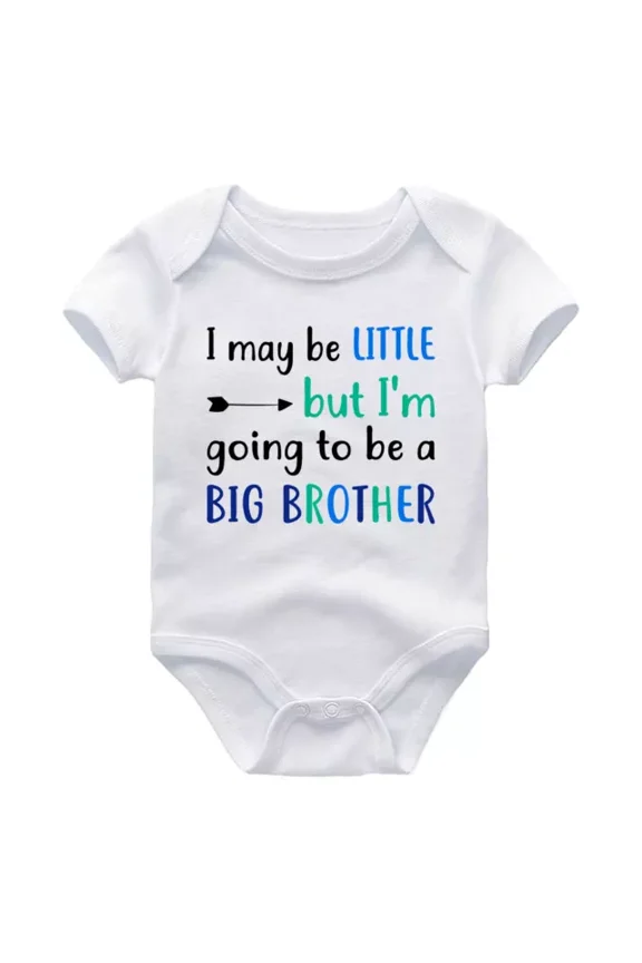 Baby Bodysuit BELLA CANVAS Little Big Brother Funny Bodysuit Humor Romper Boy Clothing Shirt Newborn Bro