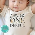 thumbnail image 1 of Baby Bodysuit BELLA CANVAS Little Mr Onederful Safari Birthday Onesie Bodysuit, First Birthday Baby Bodysuit, Safari First Birthday Boy Onesie, 1 of 3