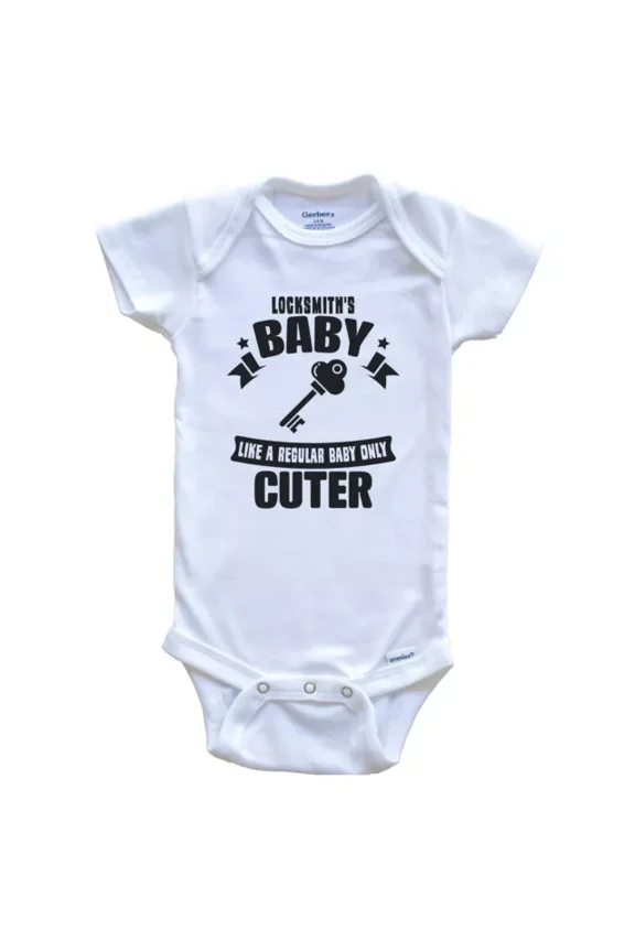 Baby Bodysuit BELLA CANVAS Locksmith'S Baby Like A Regular Baby Only Cuter Funny Locksmith Baby Bodysuit