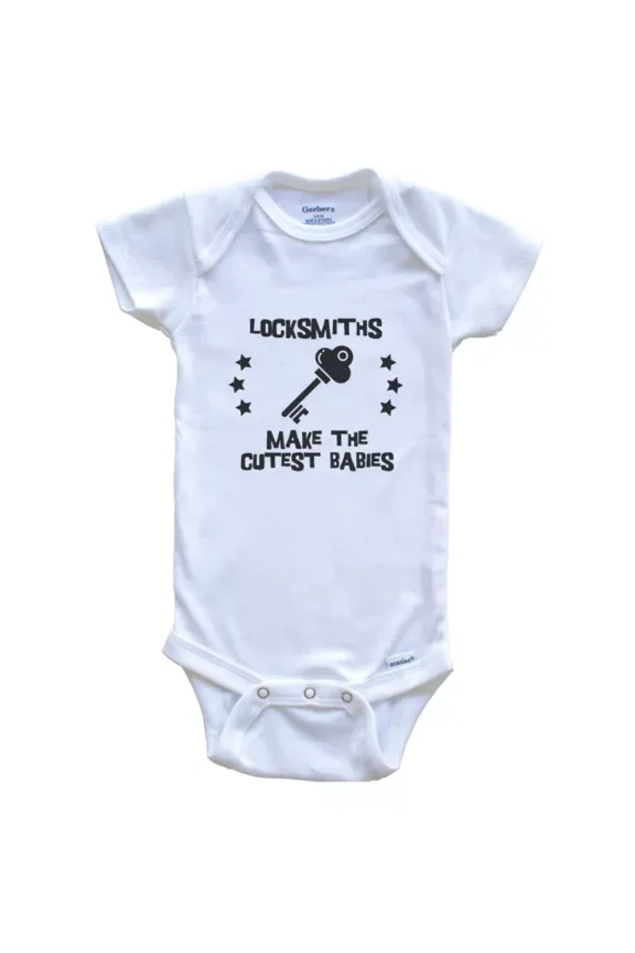 Baby Bodysuit BELLA CANVAS Locksmiths Make The Cutest Babies Funny Locksmith Baby Bodysuit