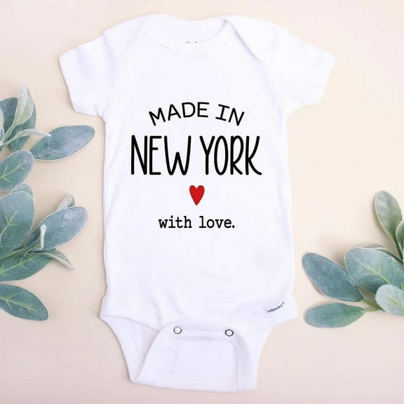 Baby Bodysuit BELLA CANVAS Made In New York Pregnancy Announcement Baby Bodysuit Coming Home Outfit