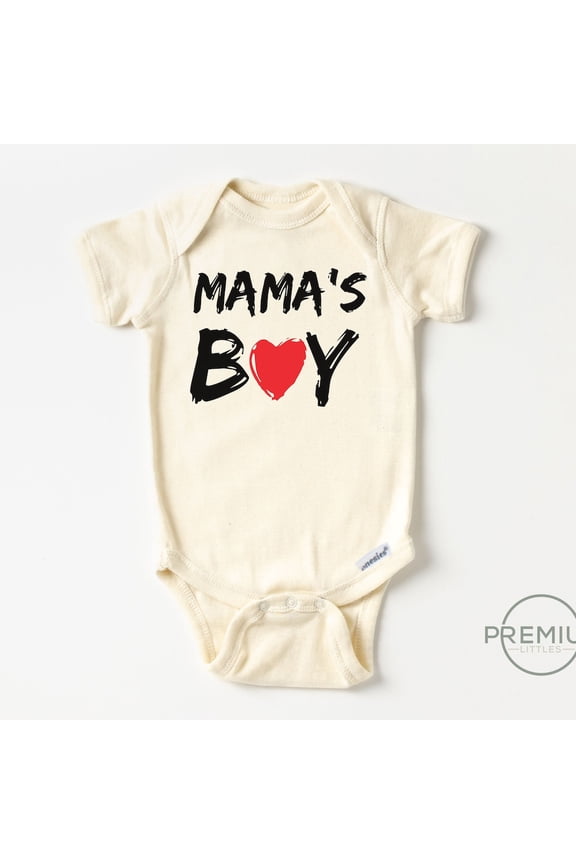 Baby Bodysuit BELLA CANVAS Mama'S Boy Onesie For Boy