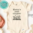 thumbnail image 1 of Baby Bodysuit BELLA CANVAS Mama'S Next Chapter Baby Gerber Onesie Bodysuit, Baby Reader Bodysuit, Librarian Baby Shower, 1 of 3