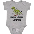 thumbnail image 1 of Baby Bodysuit BELLA CANVAS Mawmaw And Pawpaw Love Me Grandson Dinosaur Baby Bodysuit Grandchild, 1 of 3