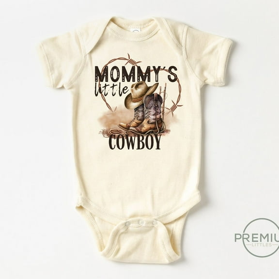 Baby Bodysuit BELLA CANVAS Mommy'S Little Cowboy Onesie