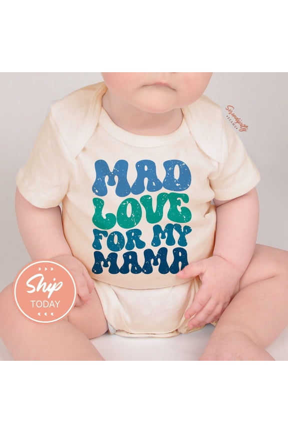 Baby Bodysuit BELLA CANVAS Mother'S Day Baby Bodysuit, Gift For New Mom, Cute Baby Outfit For Mama, Baby Shower Gift Idea, Funny Infant Bodysuit