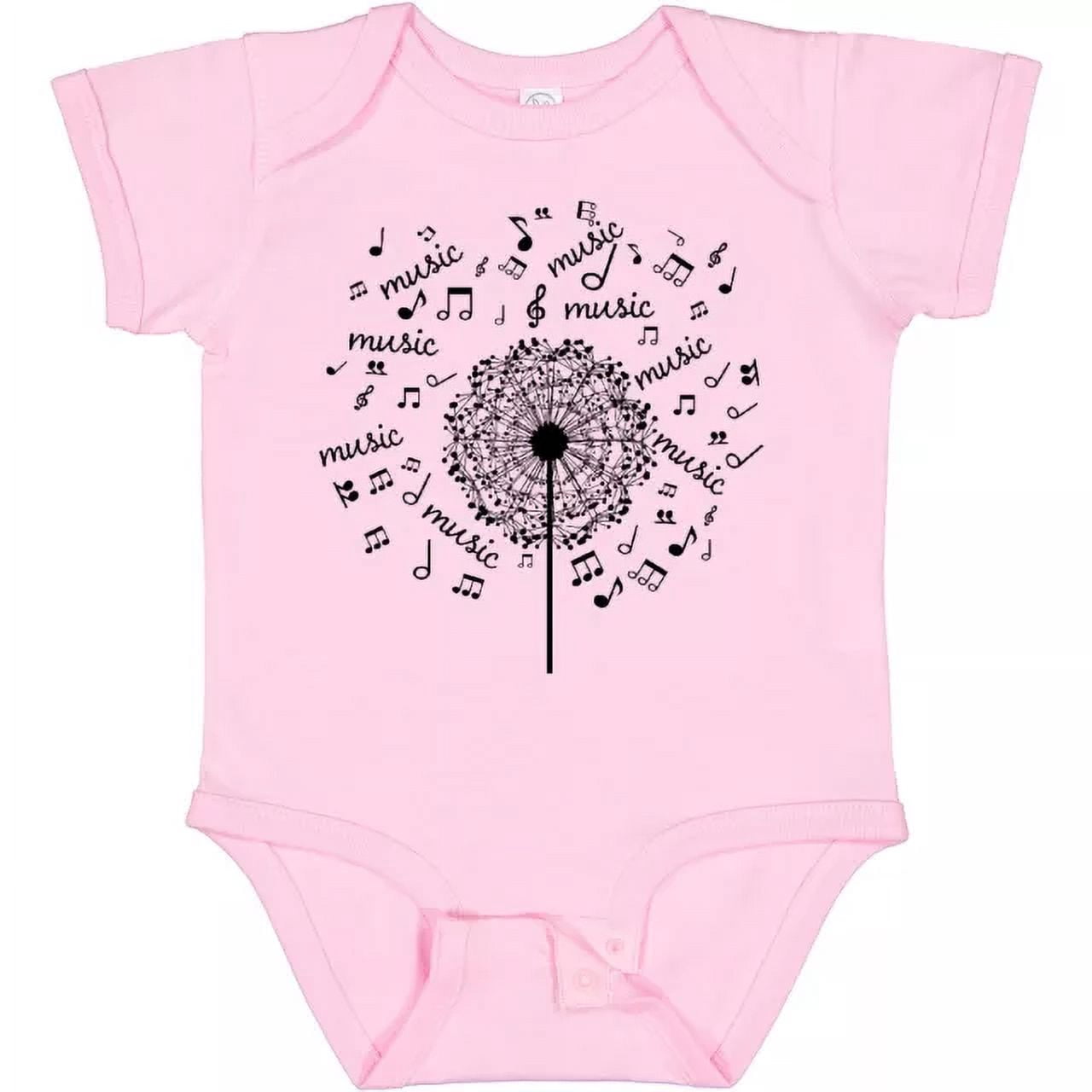 Baby Bodysuit BELLA CANVAS Music Dandelion Musical Baby Bodysuit Notes ...