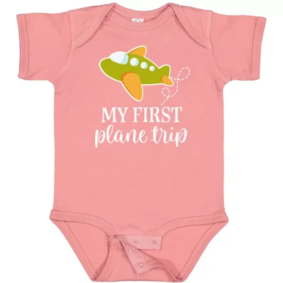 Baby Bodysuit BELLA CANVAS My First Plane Trip Airplane Travel Baby Bodysuit Flight Babys Infant