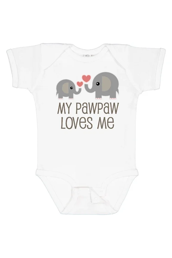 Baby Bodysuit BELLA CANVAS My Pawpaw Loves Me Grandchild Baby Bodysuit From Grandpa Childs Kids