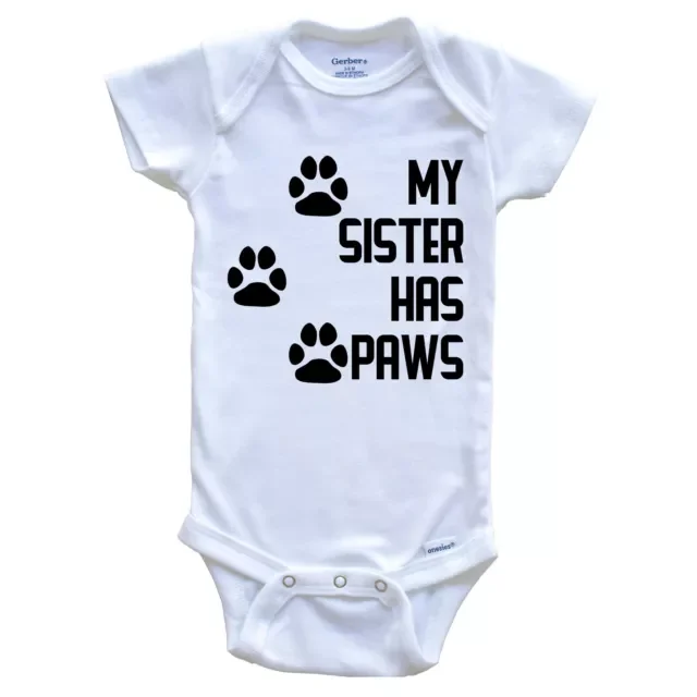Baby Bodysuit Bella Canvas My Sister Has Paws Cute Dog One Piece Baby Baby Bodysuit Bella Canvas My Sister Has Paws Cute Dog One Piece Baby