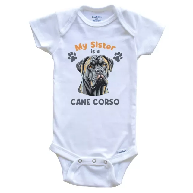 Baby Bodysuit Bella Canvas My Sister Is A Cane Corso Cute Dog Breed Baby Bodysuit Bella Canvas My Sister Is A Cane Corso Cute Dog Breed