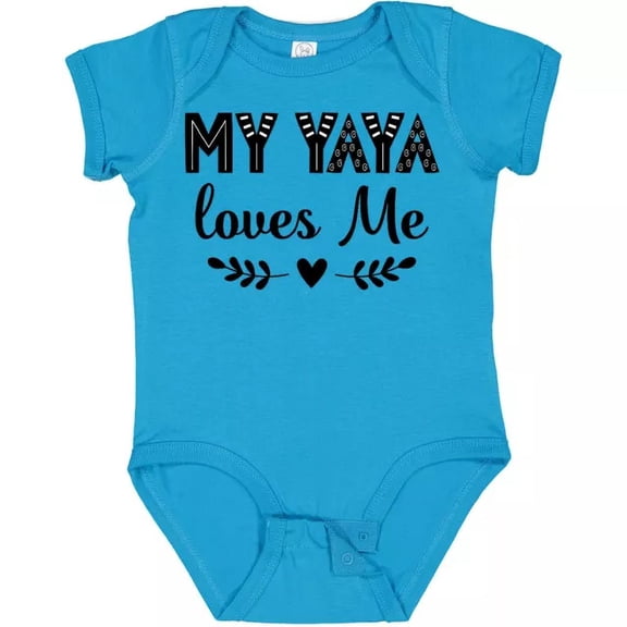 Baby Bodysuit BELLA CANVAS My Yaya Loves Me Grandchild Outfit Baby Bodysuit Grandma Granddaughter
