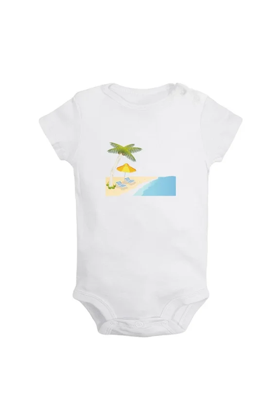 Baby Bodysuit BELLA CANVAS Nature Beach Pattern Rompers For Baby Infant Jumpsuits Newborn Babies Bodysuits