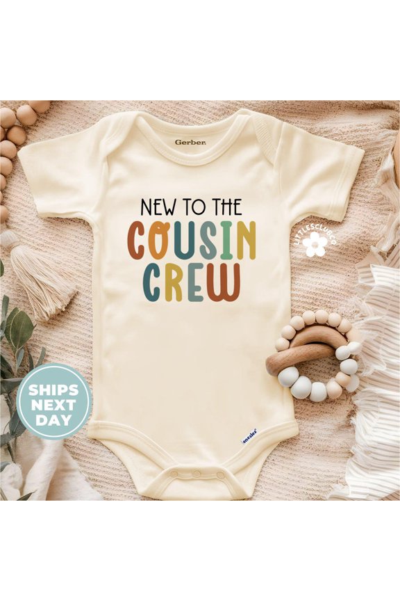 Baby Bodysuit BELLA CANVAS New To The Cousin Crew Baby Onesie, Retro Cousin Crew Baby Bodysuit, Cousin Baby Outfit, Matching Cousin Onesie, Gift For Cousins