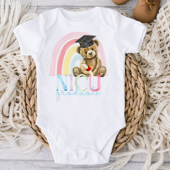 Baby Bodysuit BELLA CANVAS Nicu Baby Boy Going Home Outfit, Preemie Rainbow Baby Girl Gift, Nicu Grad Infant Bodysuit, Graduation Gift For Newborn, Little Miracle