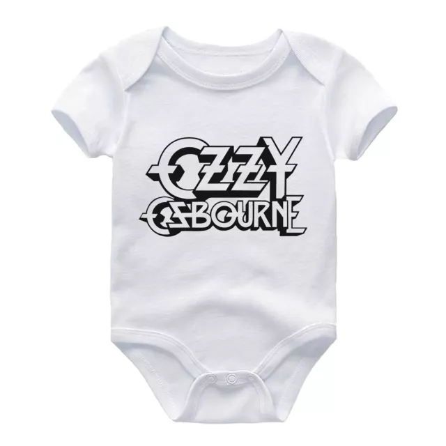 Metal Kids Ozzy Osbourne Baby T-Shirt - Offizielles Band-Merch In Schwarz & Hellrosa