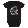 thumbnail image 1 of Baby Bodysuit BELLA CANVAS Pakistani American Hearts Usa Pakistan Flags Baby Bodysuit, 1 of 3