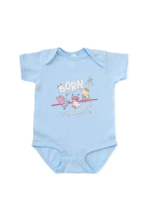 Baby Bodysuit BELLA CANVAS Peppa Pig Born To Dance Body Suit Baby Bodysuit