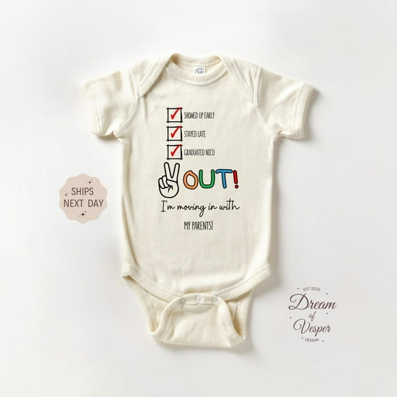 Baby Bodysuit BELLA CANVAS Picked My Own Due Date Onesie, Going Home Onesie, Nicu Baby Onesie, New Parents Gift, Natural Baby Bodysuit, Going Home Outfit, Best Gift