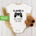 thumbnail image 1 of Baby Bodysuit BELLA CANVAS Player 3 Has Entered The Game Onesie Funny Pregnancy Reveal, Baby Announcement, Gamer Baby Bodysuit, Funny Baby Onesie Cute Baby Bodysuit, 1 of 3