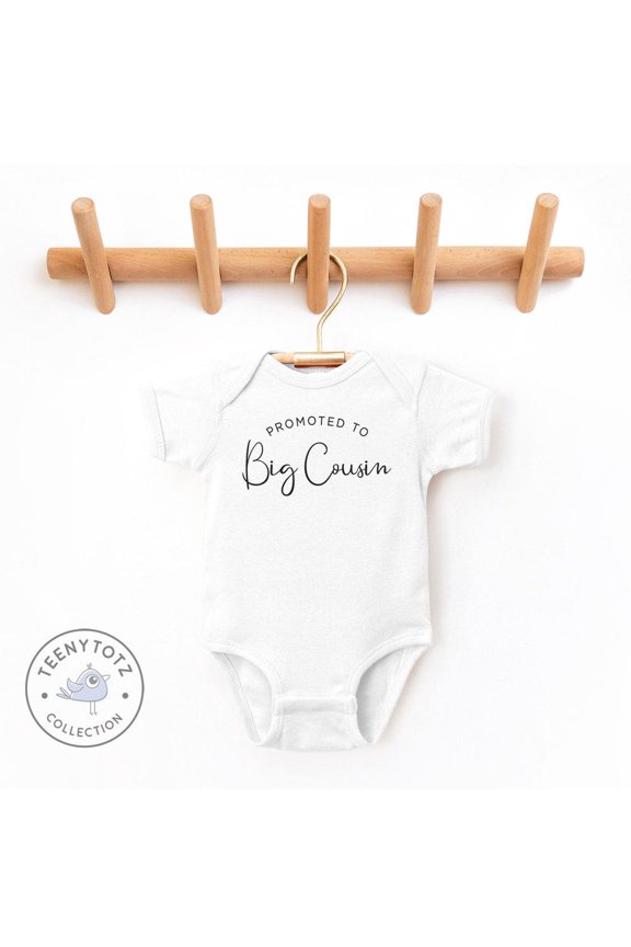 Baby Bodysuit BELLA CANVAS Promoted To Big Cousin Bodysuit, Cute Big Cousin Baby Romper, Cute Cousin Bodysuit, Baby Shower Gift