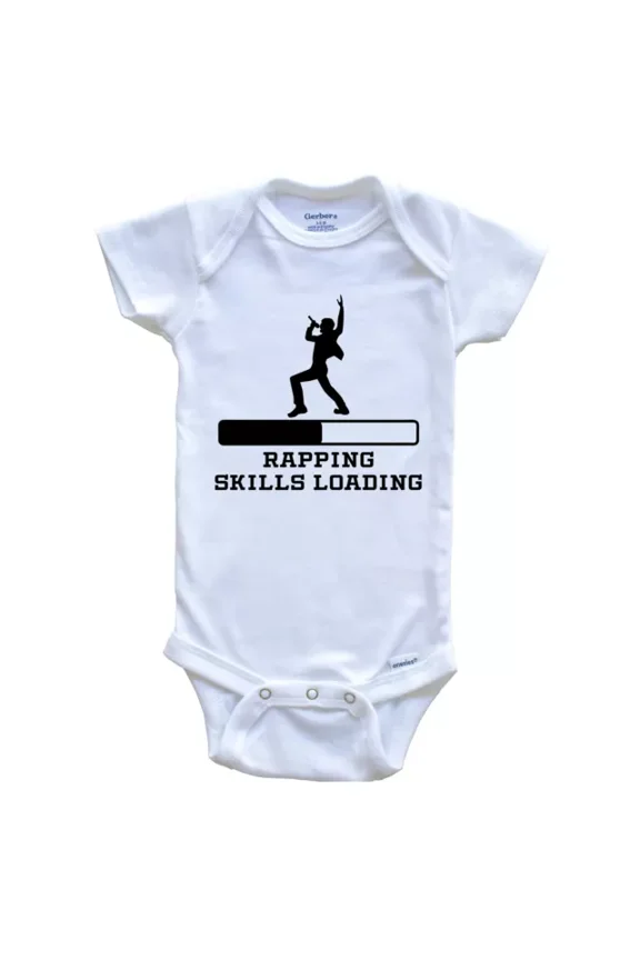 Baby Bodysuit BELLA CANVAS Rapping Skills Loading Funny Rap Humor One Piece Baby Bodysuit