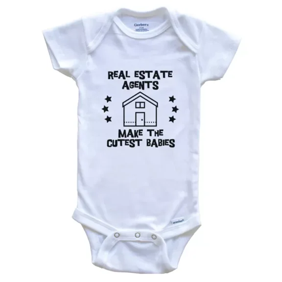 Baby Bodysuit BELLA CANVAS Real Estate Agents Make The Cutest Babies Funny Real Estate Baby Bodysuit