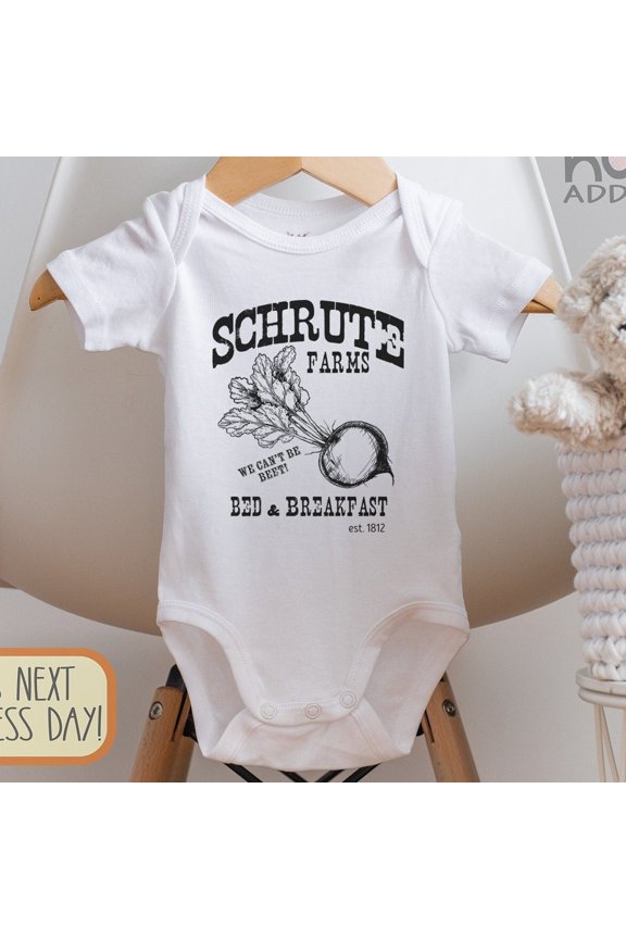Baby Bodysuit BELLA CANVAS Schrute Farm Baby, Beets, The Office Fan Baby Gift, Kids Shirt, Michael Scott, Dwight, Office Baby Gift, Funny Office