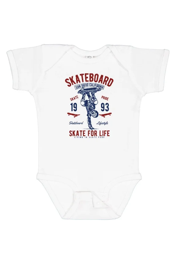 Baby Bodysuit BELLA CANVAS Skateboard For Life Infant Creeper Skateboarding Skate Extreme Sports