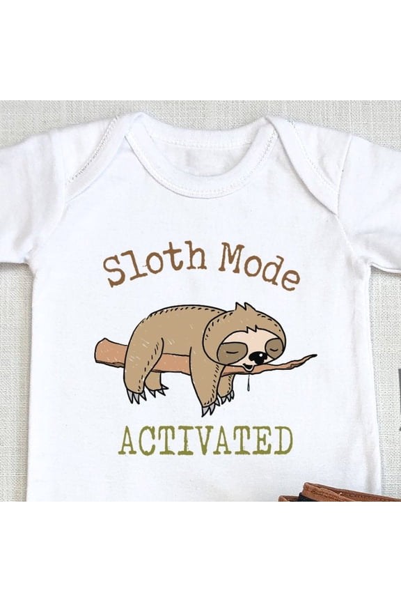 Baby Bodysuit BELLA CANVAS Sloth Mode Activated, Sloth Baby, Milk Coma Baby Bodysuit, Cute Baby S, Breastfeeding, Milk, Baby Boy, Onesie