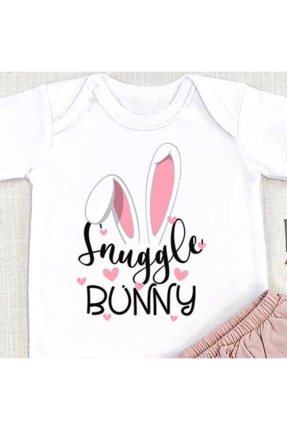 Baby Bodysuit BELLA CANVAS Snuggle Bunny, Happy Easter, Easter Bunny Outfit, Cute Easter, Easter Baby Gift For Girl, Cute Baby Clothes For Easter, Onesie
