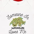 thumbnail image 1 of Baby Bodysuit BELLA CANVAS Switzerland Baby Gift, Swiss Baby Bodysuit, Someone In Switerland Loves Me, Baby Clothes, Clothing, Half Swiss, Zurich Expat, 1 of 3