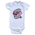 thumbnail image 1 of Baby Bodysuit BELLA CANVAS Trinidadian American Hearts Usa Trinidad And Tobago Flags Baby Bodysuit, 1 of 3