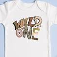 thumbnail image 1 of Baby Bodysuit BELLA CANVAS Wild One Onesie One Year Old Safari Bodysuit First Birthday Oney Baby'S 1St Birthday Gift Funny Baby Tee Newborn Gift New Mom Gift, 1 of 3