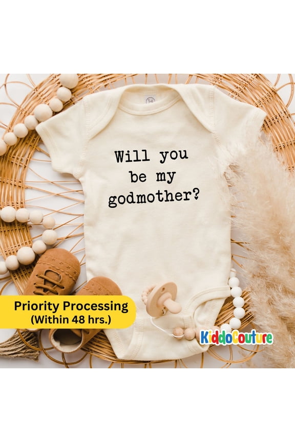 Baby Bodysuit BELLA CANVAS Will You Be My Godmother Baby Onesie, Godmother Proposal Baby Onesie, Godmother Proposal Gift, Godmother Proposal Baby Body Suit