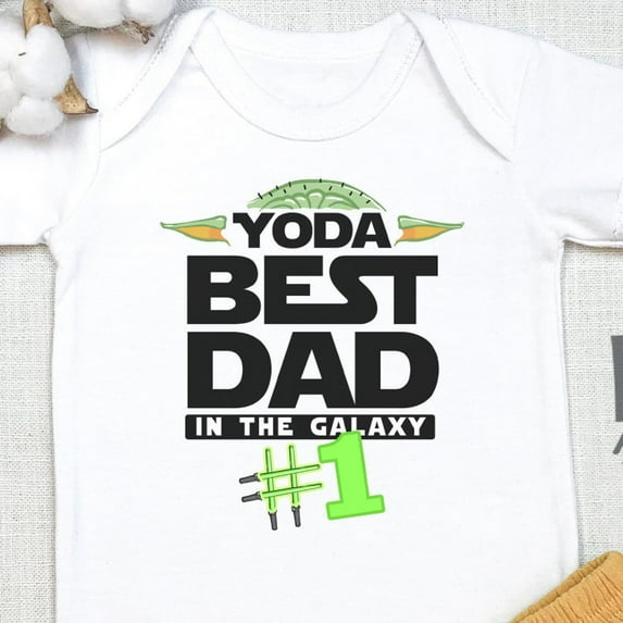Baby Bodysuit BELLA CANVAS Yoda Best Dad Ever Baby, Cute Father’S Day Gift, Baby Clothes, Gift For New Dad, Kids Shirt, Jedi, New Dad Gift, Onesie