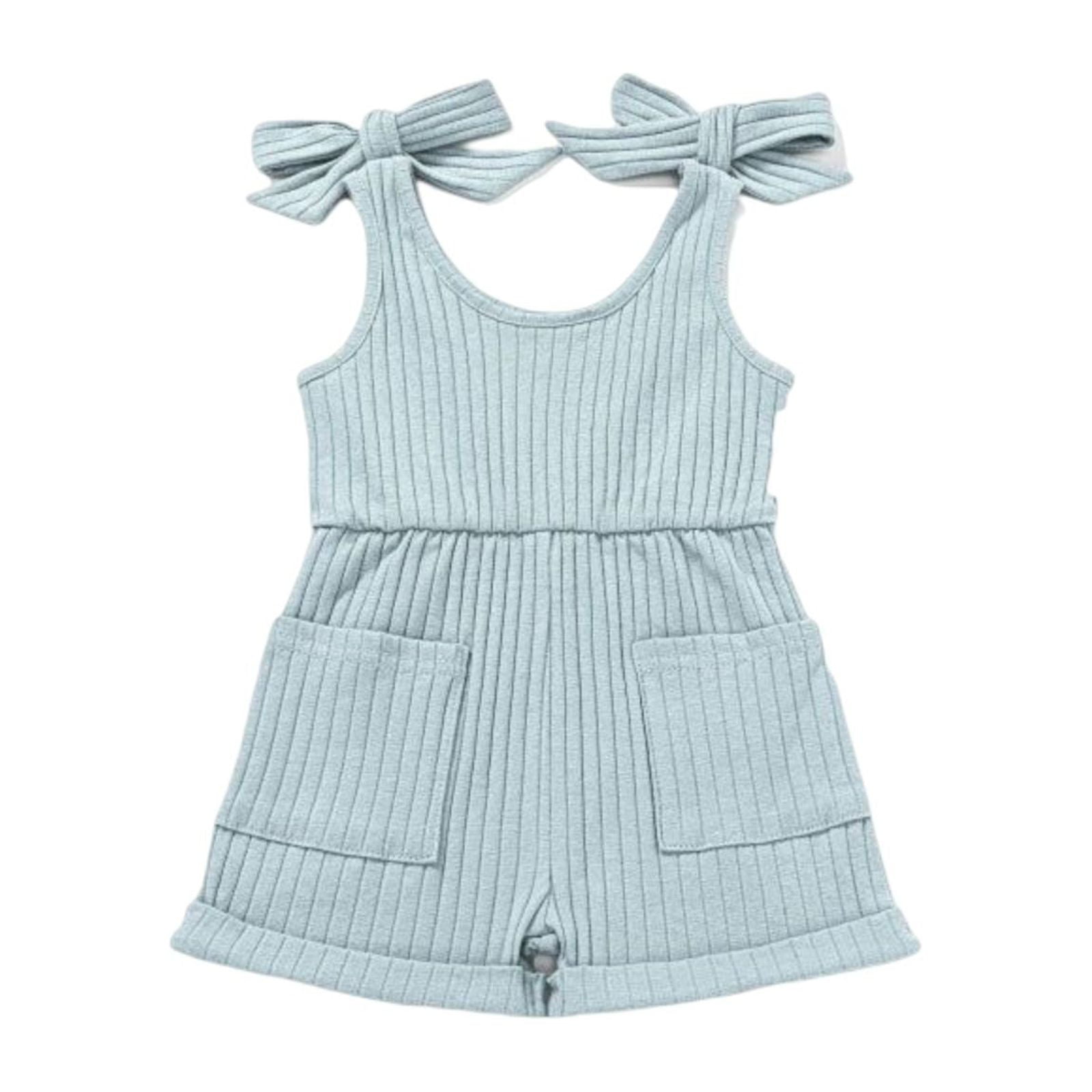 Baby Bodysuit Baby Toddler Onesie Cute Bow Summer Solid Color