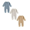 thumbnail image 1 of Baby Bodysuit Base Onesie Pajamas Breathable Long Sleeves Romper Clothes 3PCS, 1 of 5