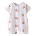 thumbnail image 1 of Baby Bodysuit Boy Girl Clothes Soft Newborn Infant Outfit for 12-18 Months Preemie Baby Cotton Jacquard Double Button Climbing Suit, 1 of 4