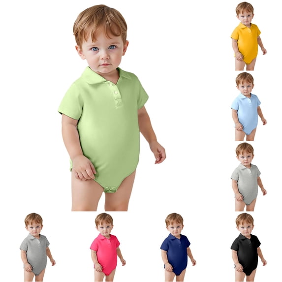 Baby Bodysuit Casual Summer Outfit Basic Solid Color Short Sleeve Romper Beach School Party Toddler Clothes 3 24 Months Baby Take Home Outfits Girl Outfits Dark Girls Clothes Baby