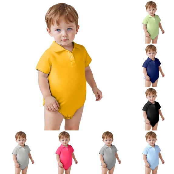 Baby Bodysuit Casual Summer Outfit Basic Solid Color Short Sleeve Romper Beach School Party Toddler Clothes 3 24 Months Baby Take Home Outfits Girl Outfits Dark Girls Clothes Baby