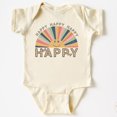 thumbnail image 1 of Baby Bodysuit, Happy Bodysuit, Cute Retro Baby Bodysuit Cute Baby Onesie, BABY BODYSUIT LAT 4424, 1 of 3